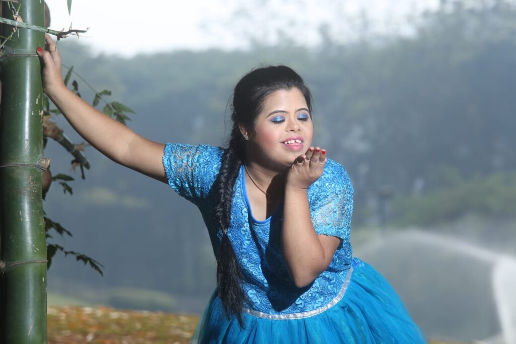 sayalee posing for camera